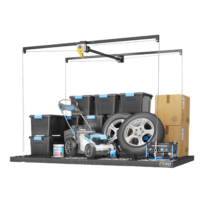 Garage Ceiling Storage Racks – 4x8 FT – Black