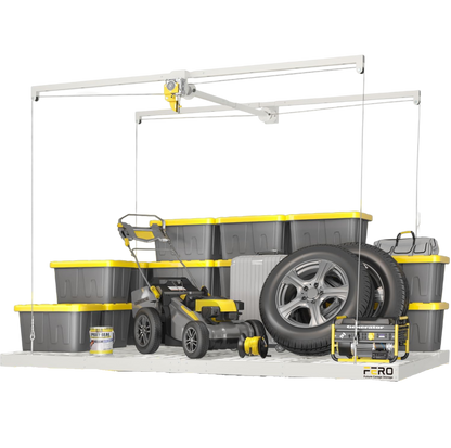 Garage Ceiling Storage Racks – 4x8 FT – White