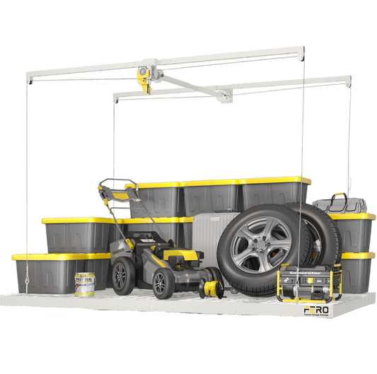 Garage Ceiling Storage Racks – 4x8 FT – White