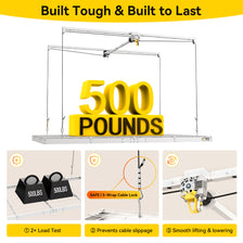 FERO Overhead Garage Storage Rack 4x8, White 500 lb