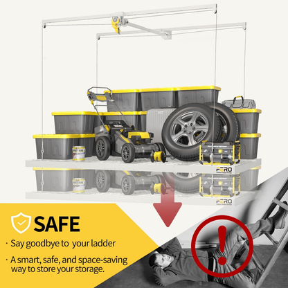 Garage Ceiling Storage Racks – 4x8 FT – White