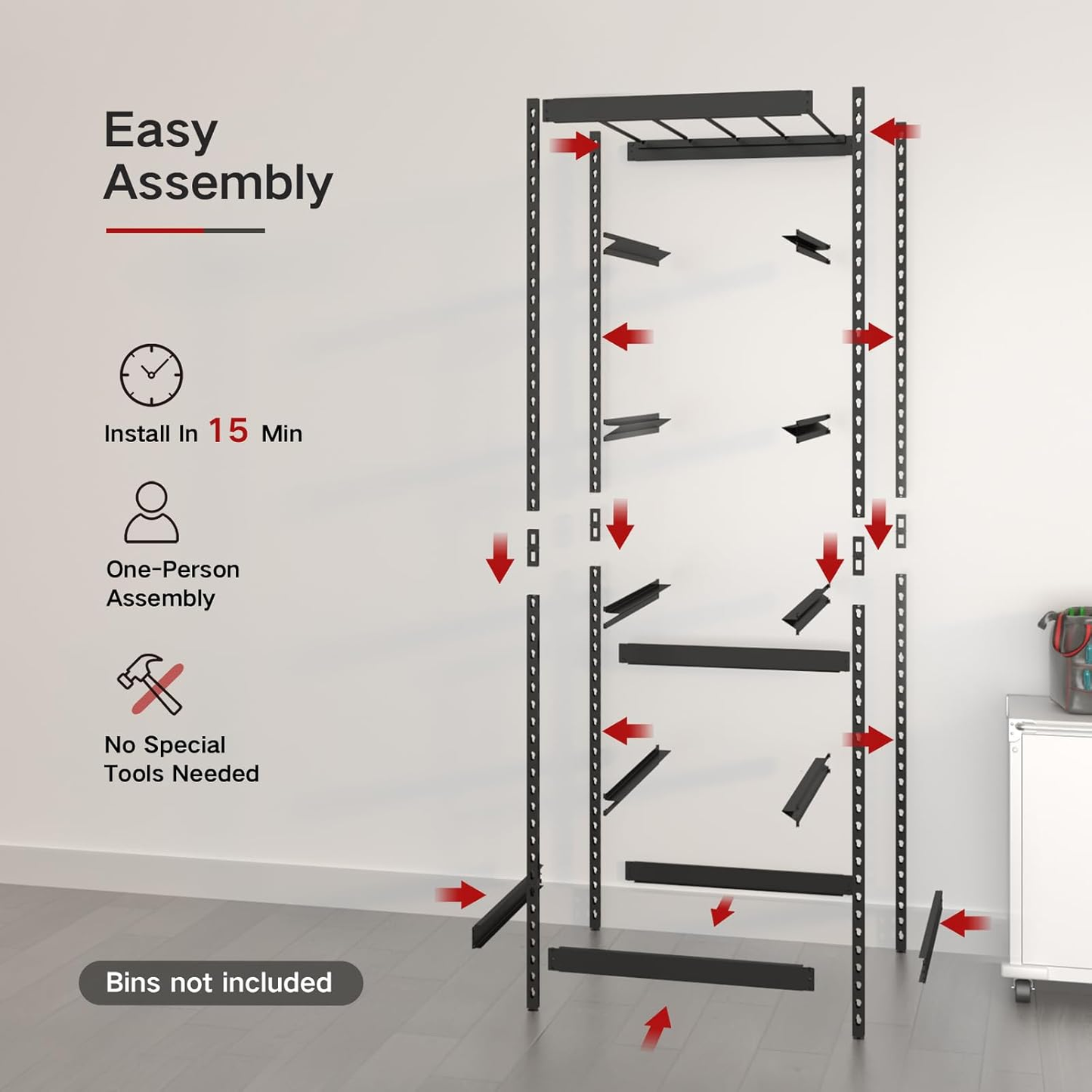27 Gallon Tote Storage Rack - 1 Pack