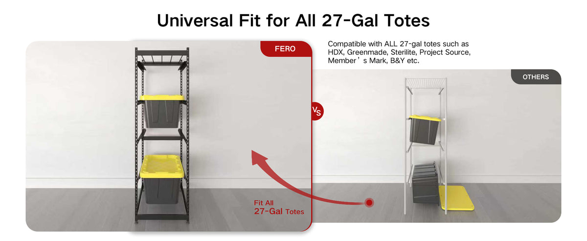 27 Gallon Tote Storage Rack - 1 Pack