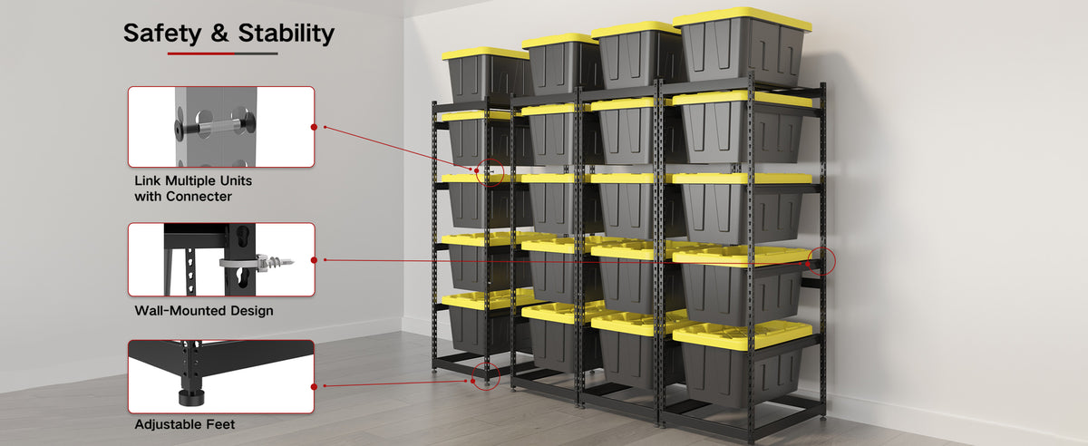 27 Gallon Tote Storage Rack - 1 Pack