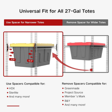 27 Gallon Tote Storage Rack - 1 Pack