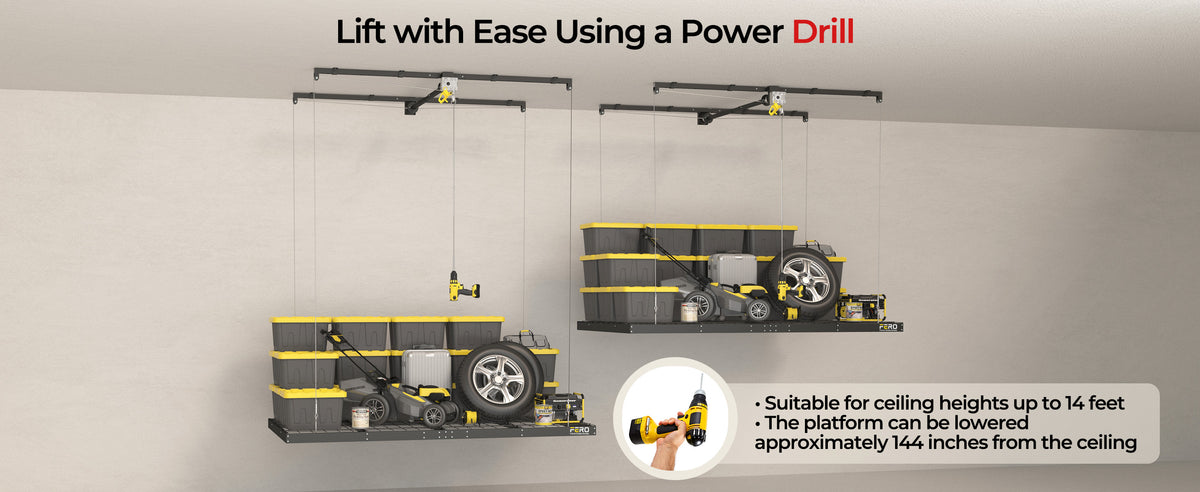 FERO 325 black 12 ft - Lifting range and operation