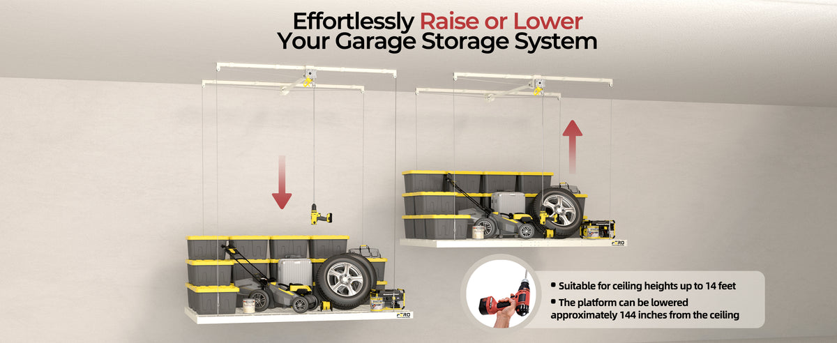 FERO 325 white 12 ft - Lifting range and operation