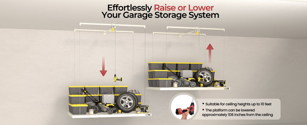 FERO 325 white 9 ft - Lifting range and operation
