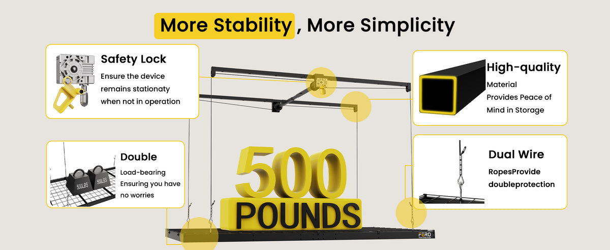 FERO 500 black 12 ft - Load capacity and safety features