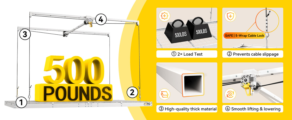 FERO 500 white 12 ft - Load capacity and safety features