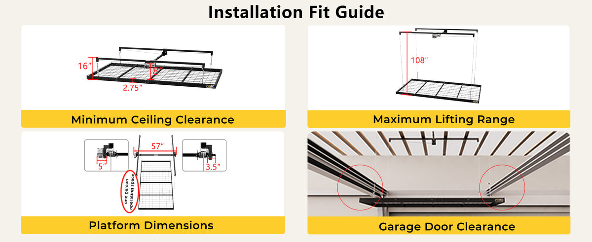 FERO motorized black  - Installation dimensions
