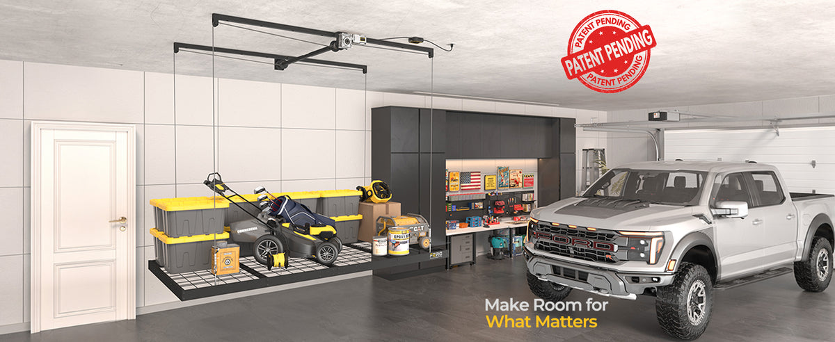 FERO motorized black  - Garage storage lifestyle